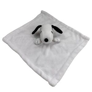 Lambs & Ivy Peanuts Snoopy Lovey Security Blanket White Plush Stuffed Animal Toy